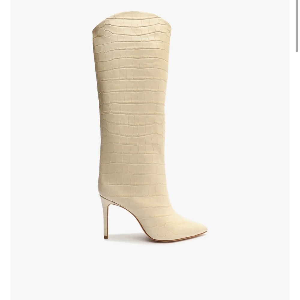 CROCODILE EMBOSSED LEATHER BOOT NEW IN BOX